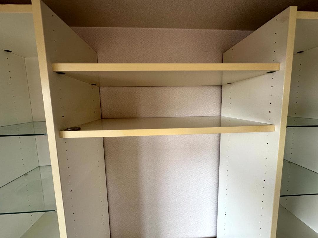 大型 壁面収納棚 ガラス扉キャビネット 208x166x40