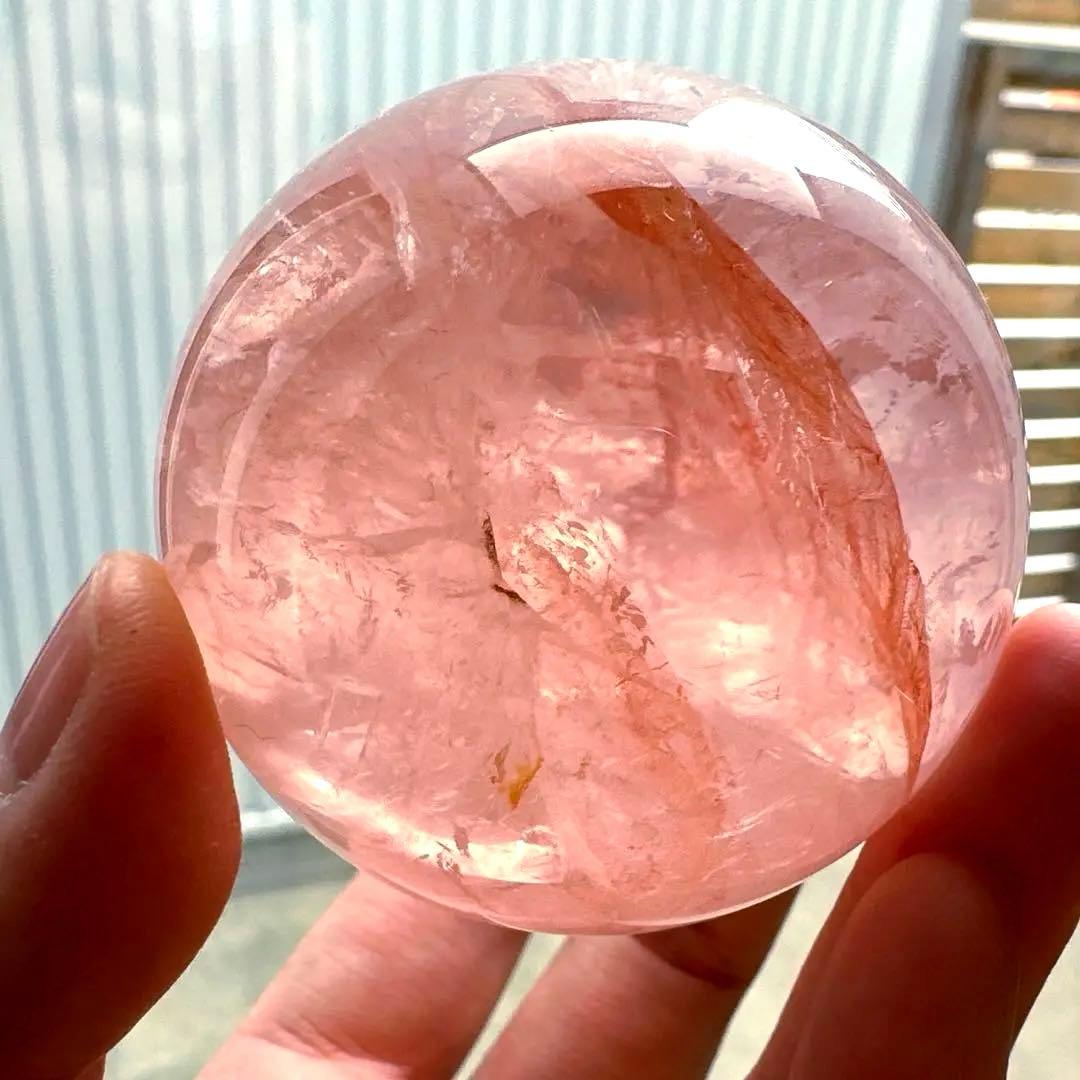 ファイアークォーツ　ジェミー ローズクォーツ　大玉　スターフラッシュ　5.6