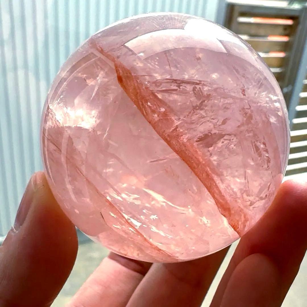 ファイアークォーツ　ジェミー ローズクォーツ　大玉　スターフラッシュ　5.6