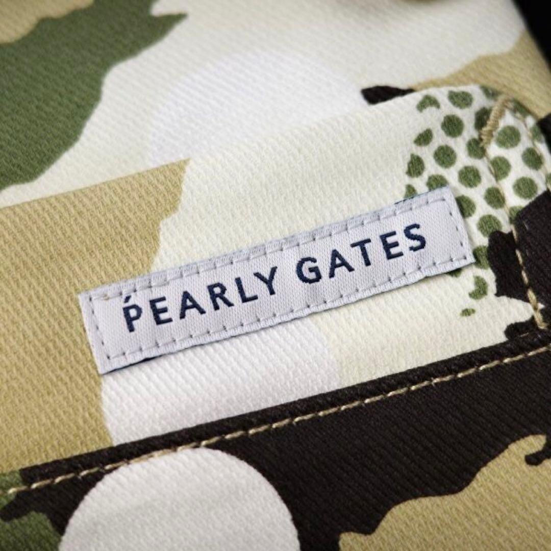 【PEARLY GATES】レディース ドットカモ柄ストレッチロングパンツ0番S