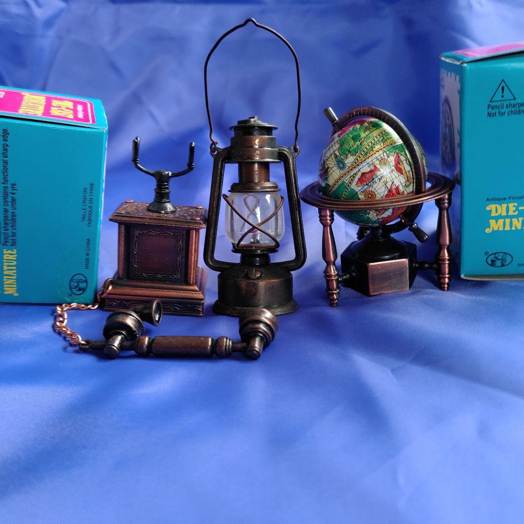 ヴィンテージキーホルダー3点、レトロ鉛筆削り3点、セット