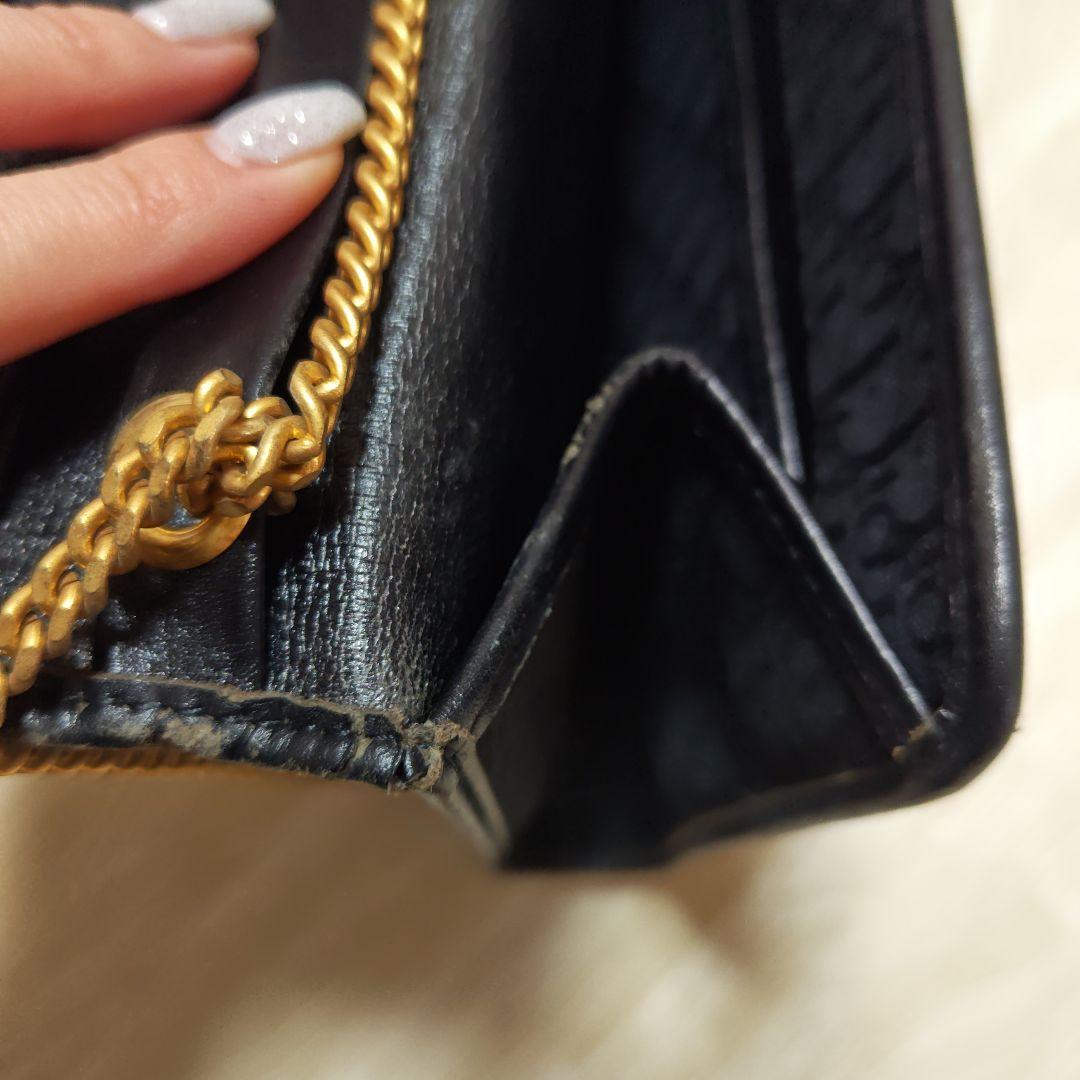 Dior ブラックショルダーバッグ ゴールドチェーン