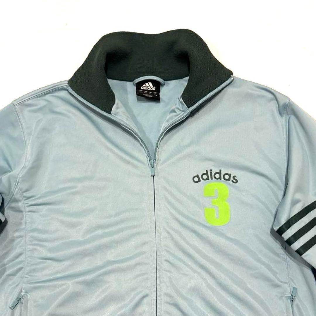adidas アディダス トラックジャケット ジャージ Y2K 水色 緑色 L