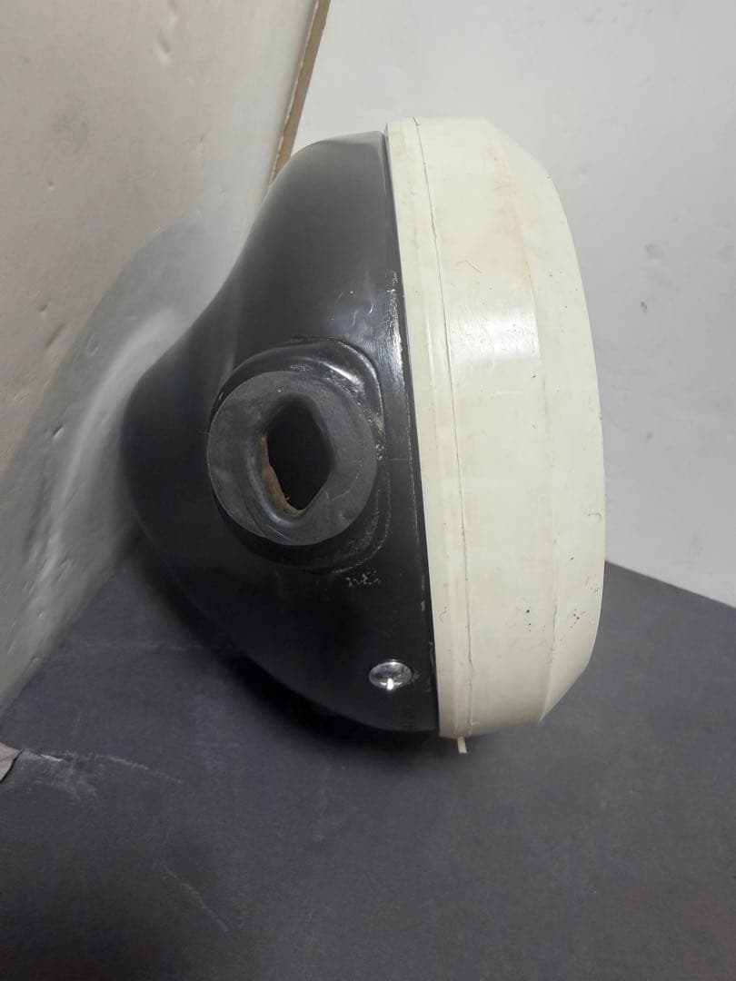 当時物希少シビエ凹みレンズ付きヘッドライト　KH250純正ライトケース付き