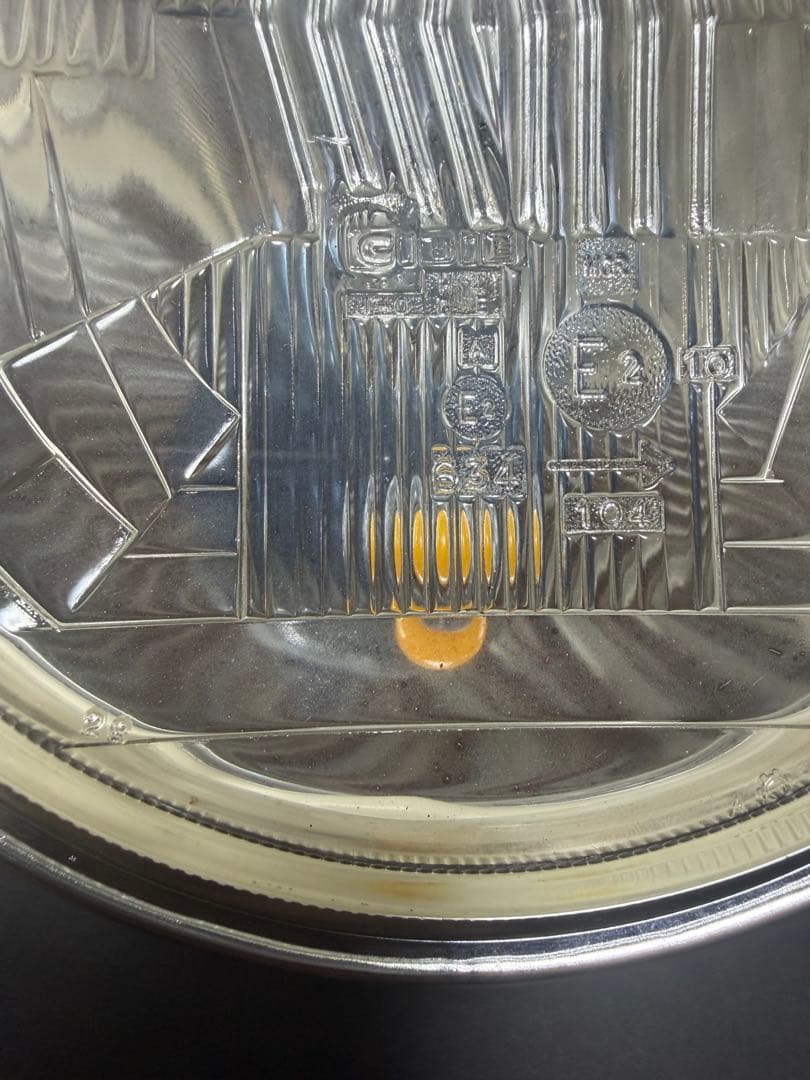 当時物希少シビエ凹みレンズ付きヘッドライト　KH250純正ライトケース付き