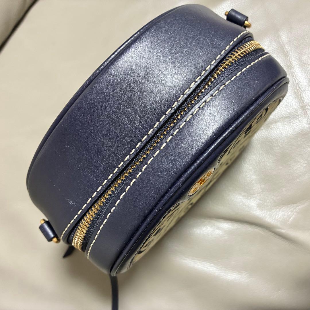 Tory Burch Tモノグラム　ジャカード　ムーンバック　ネイビー