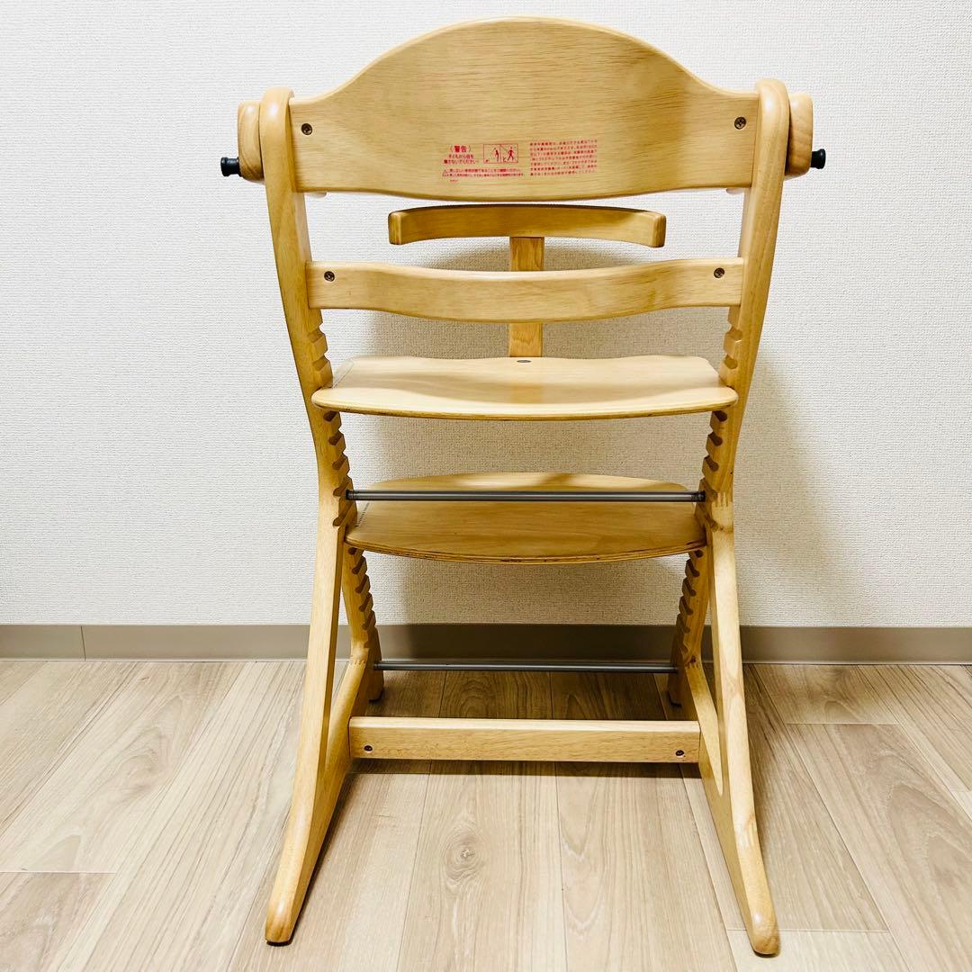 極美品 大和屋 すくすくチェアスリムプラス 純正セーフティベルト付 ハイチェア