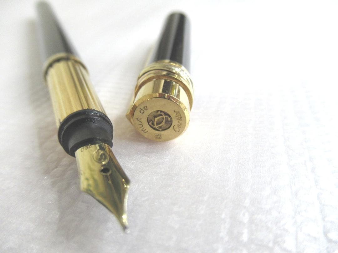 Cartier カルティエ トリニティ 万年筆 ブラック×ゴールド ヴィンテージ