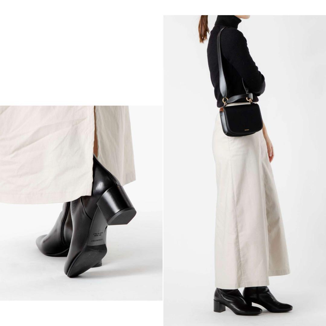 新品！FABIO RUSCONIファビオルスコーニ ショートブーツ38 ブラック