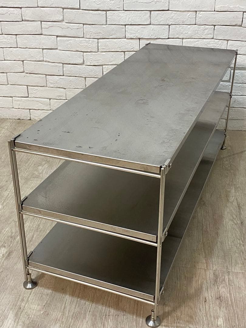 【東京都内23区配送無料】無印良品　ステンレス　棚　ラック　スチール　テレビ　本