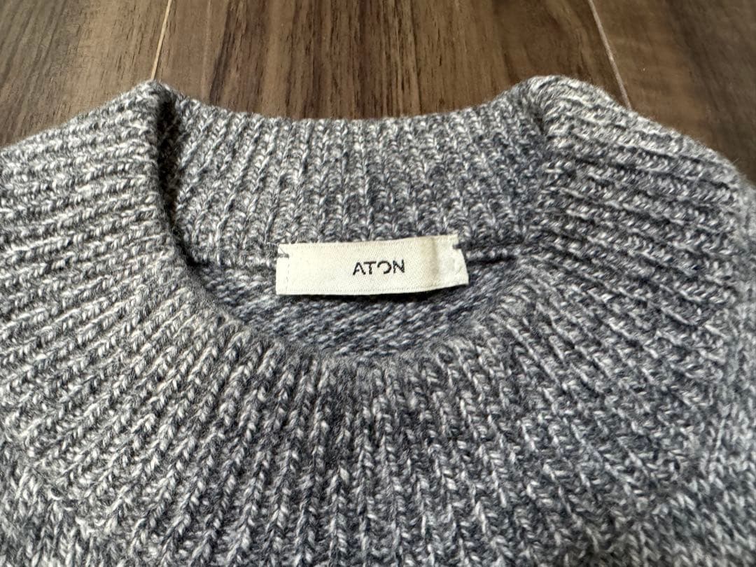 トップス ATON Wool Mouline Mockneck Sweater 04