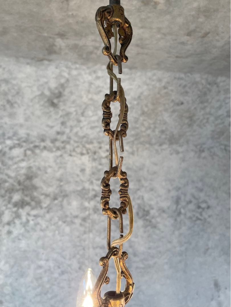 5-11.フランス アンティーク シャンデリア 5灯 キャンドル ブロンズ
