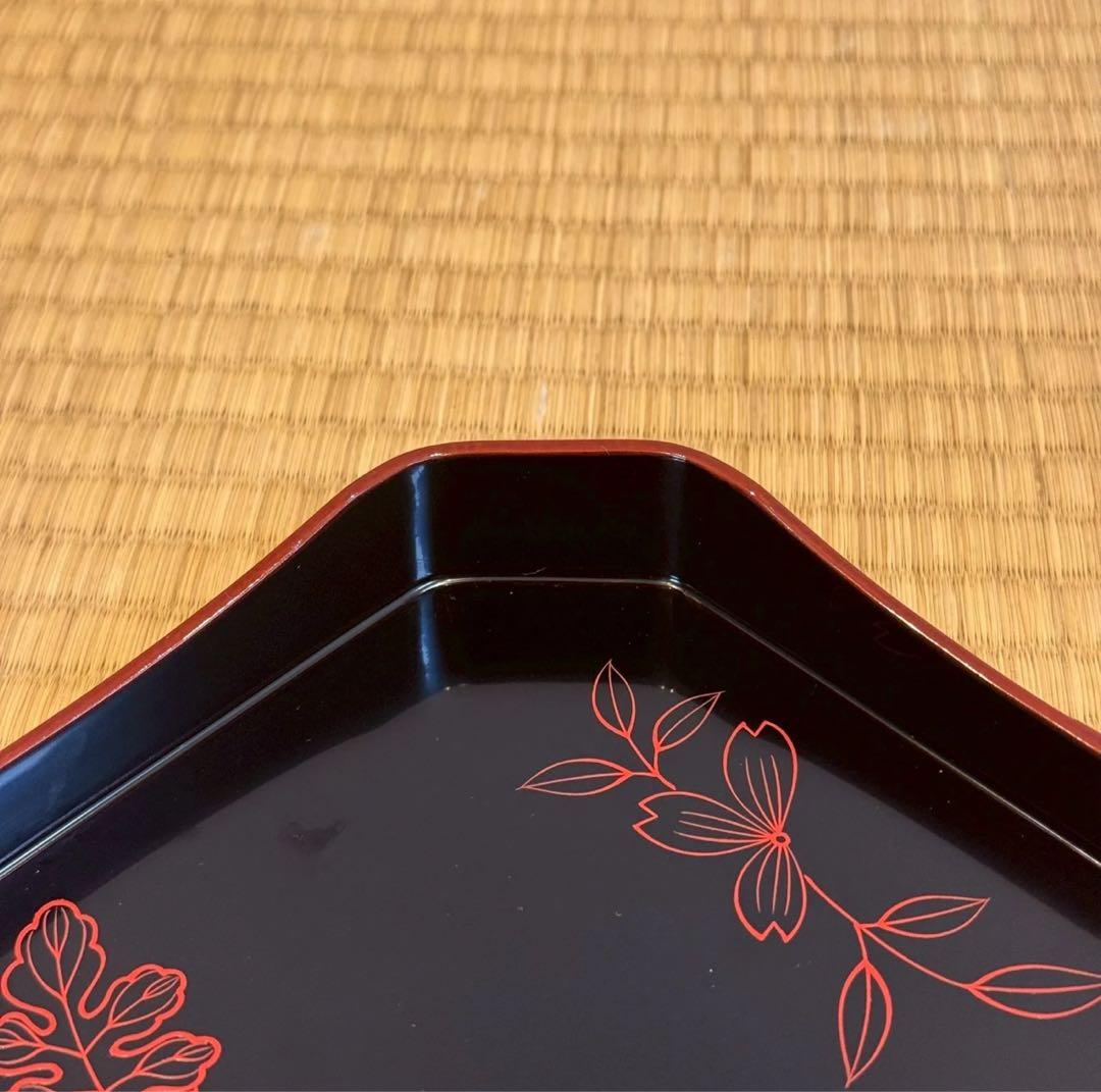 塗師 堅地屋清兵衛 作 冷泉好朱絵 縁高5重 2組 計10点 茶懐石道具 弁当箱