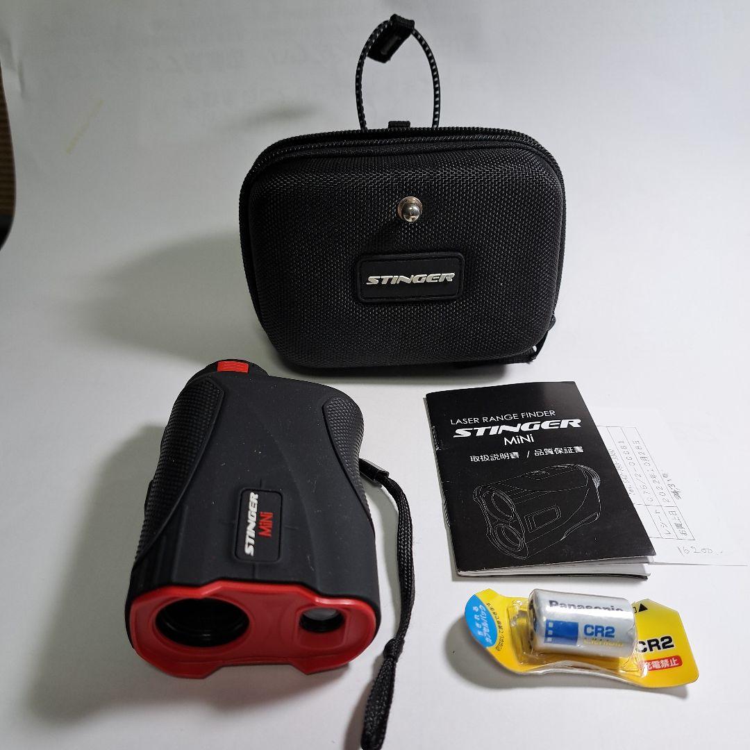 レーザ光線式ゴルフ距離計STINGER MiNi 1式　取扱説明書、ケース、電池