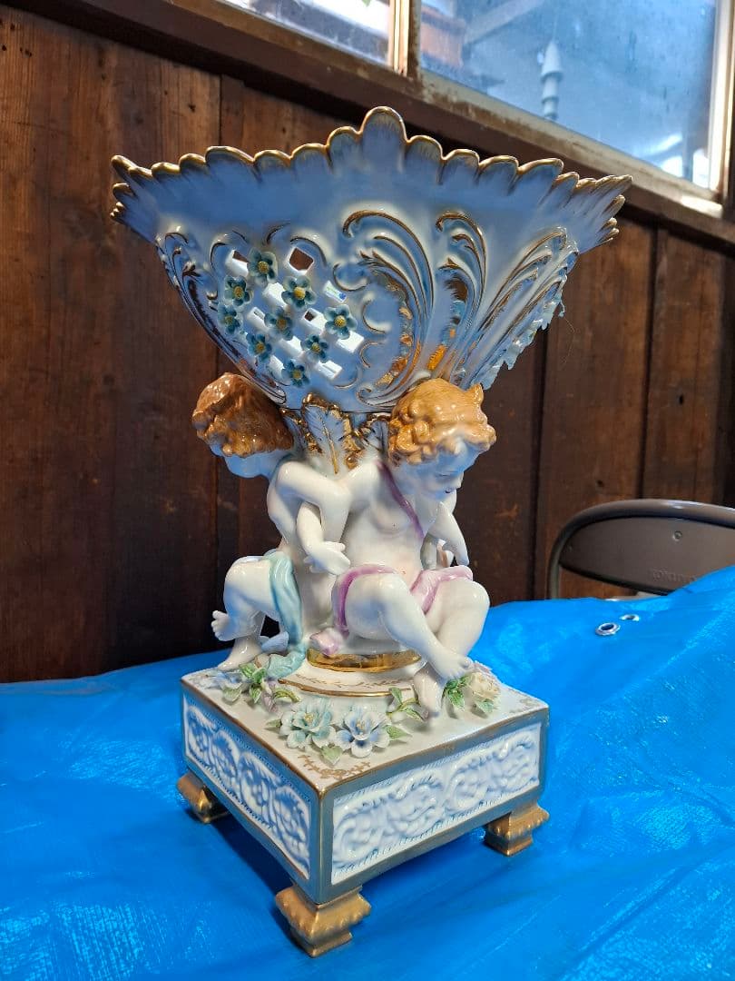Capodimonte カポディモンテの陶器製置物 大型 天使 イタリア製