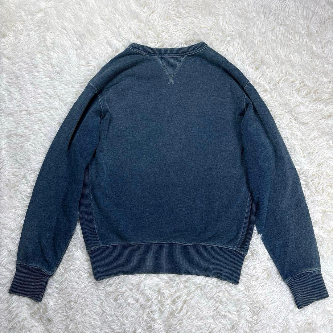 ✨希少・美品✨ダブルアールエル　スウェット　リバースウィーブ　インディゴ染　両Ｖ