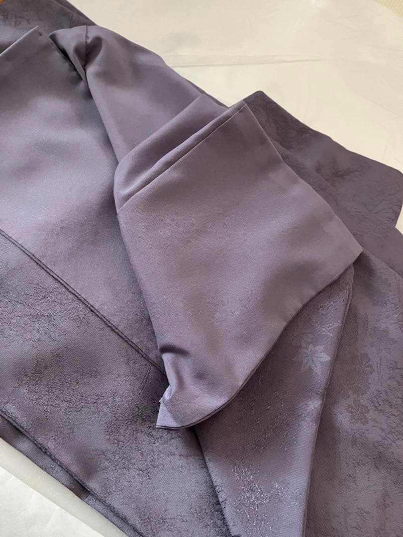 りー ☆ 断捨離中！ ☆ 東レシルック 色無地 薄紫 一つ紋