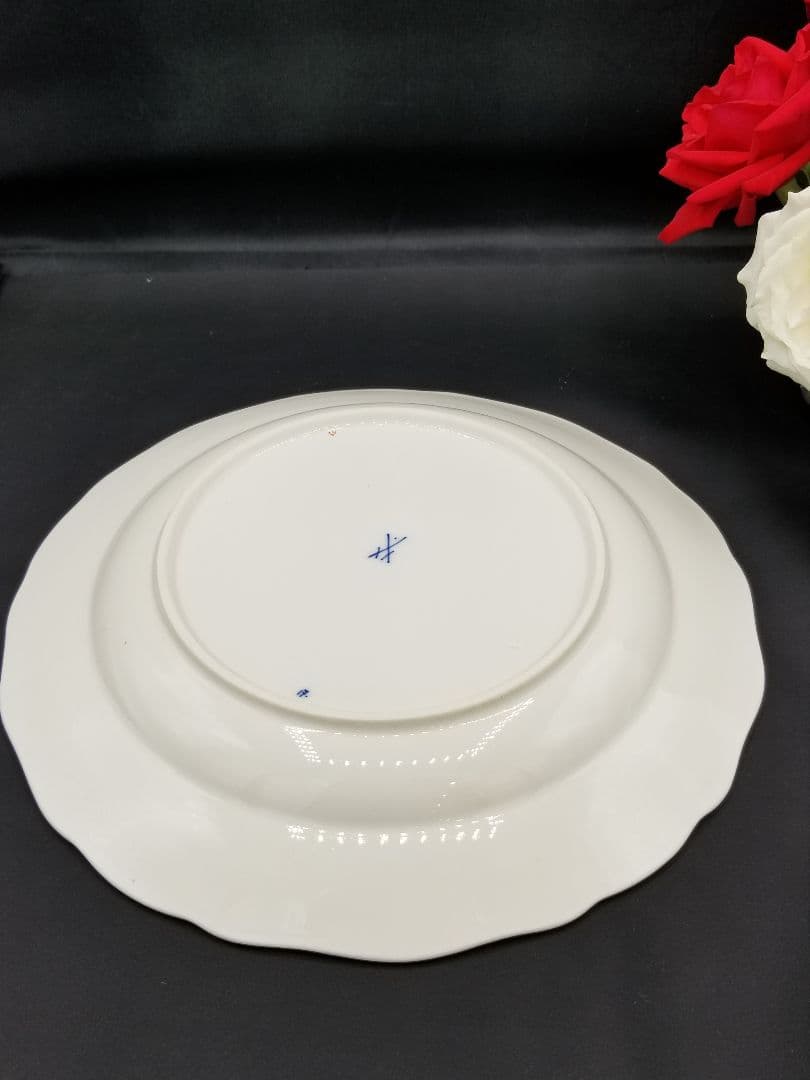 マイセン　柿右衛門写 金彩御所車花紋 プレート　希少