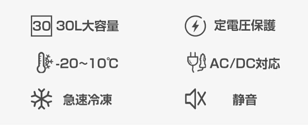 ポータブル 冷凍庫 車載冷蔵庫 バッテリー内蔵 30L ポータブル 冷凍冷蔵庫