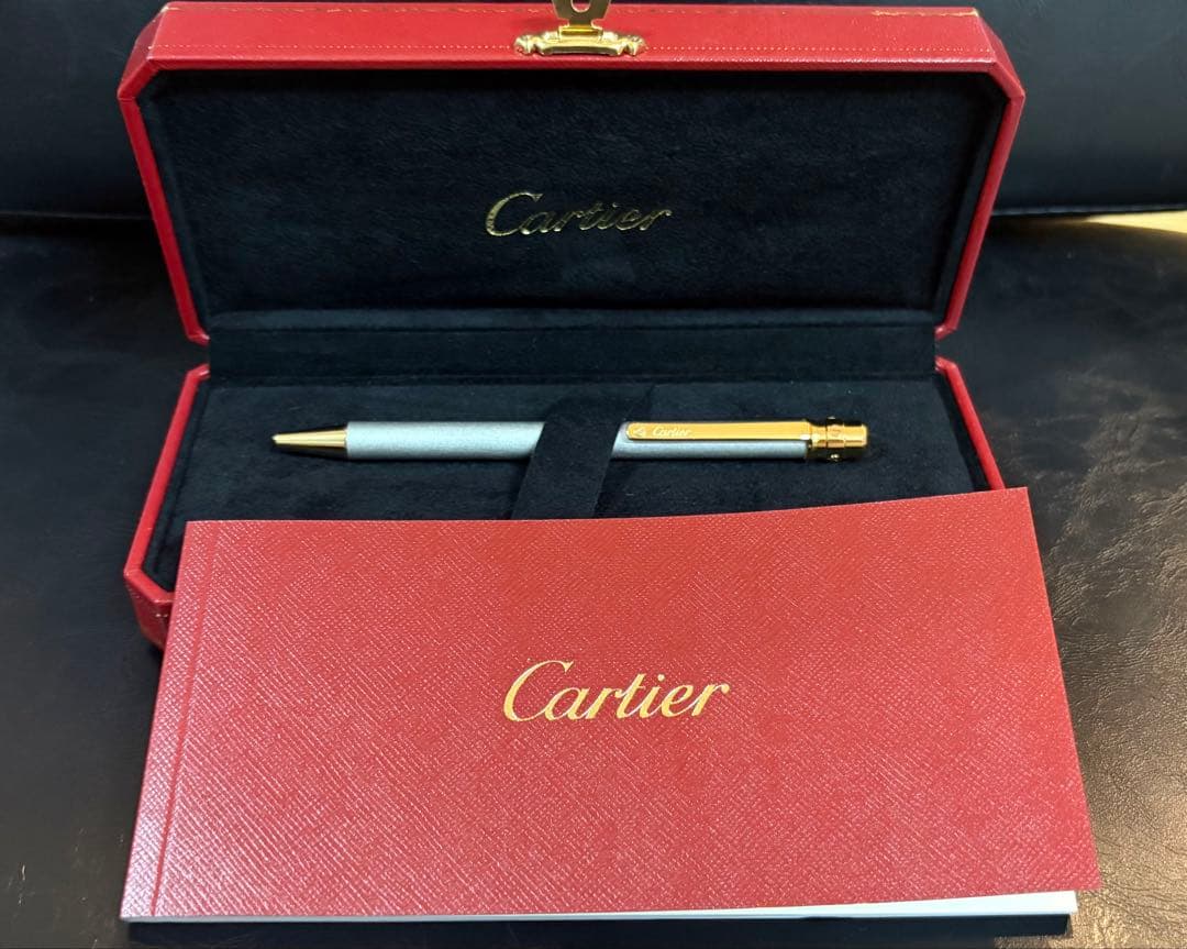 【新品未使用】 Cartier ボールペン サントス 本体 専用ケース 箱 付属