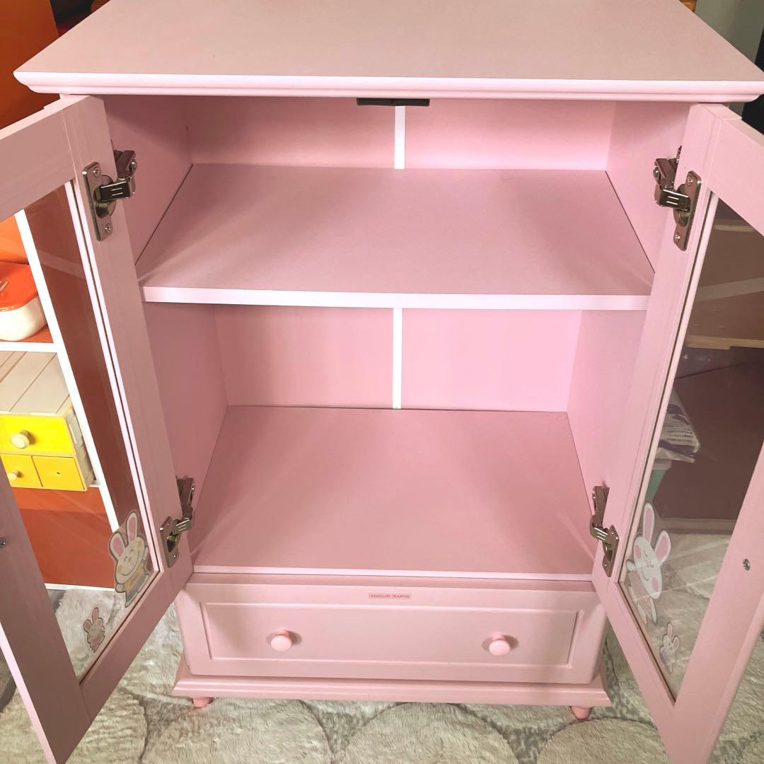 昭和レトロ レトロポップ 飾り棚 食器棚 チェスト キャビネット 脚付 内藤ルネ