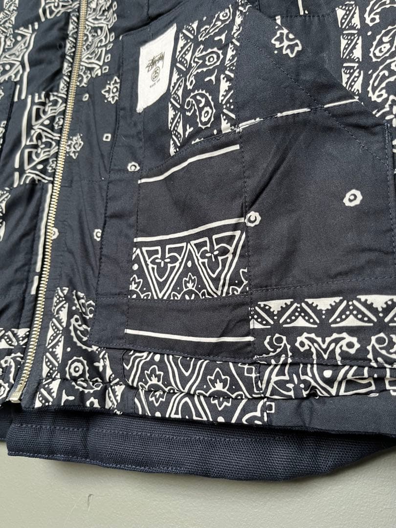 Stussy パッチワークベスト リバーシブル