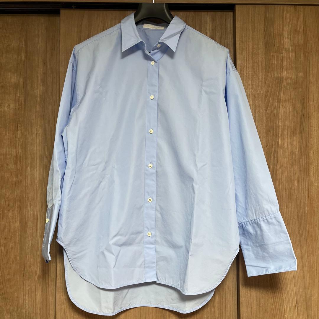 25AW★AP STUDIO★スーピマコットンシャツ　サックスブルー