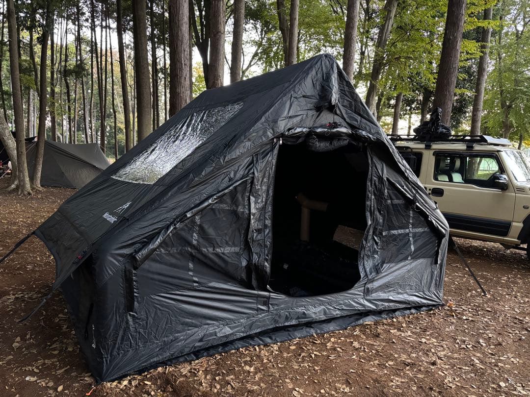 希少なブラックmountainhikerインフレータブルテントエアーテント