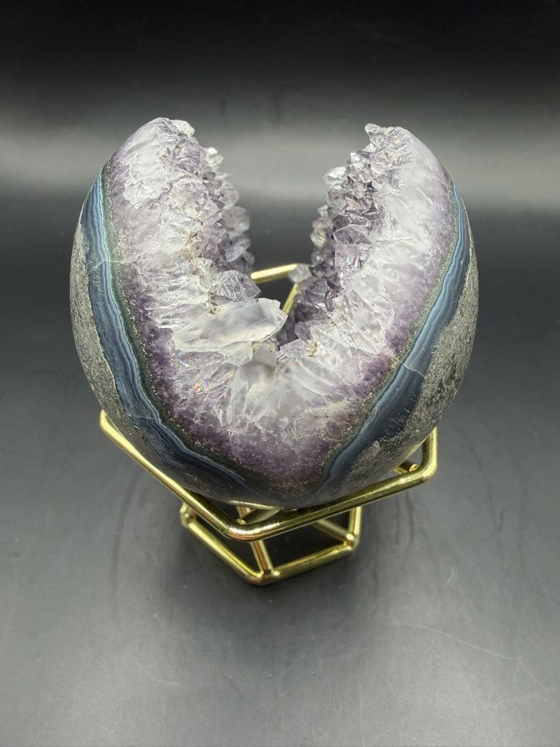 アメジスト 笑口 虹入り 210