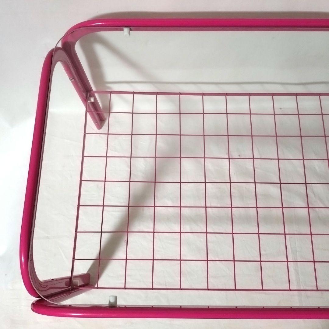 美品　レトロポップ　ガラステーブル　ピンク　センターテーブル　ローテーブル