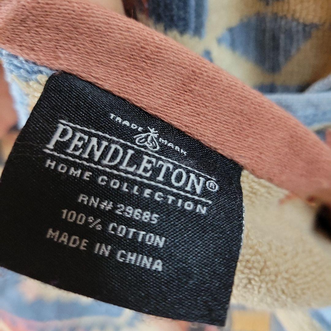 Pendleton 幾何学模様ブランケット 100%コットン