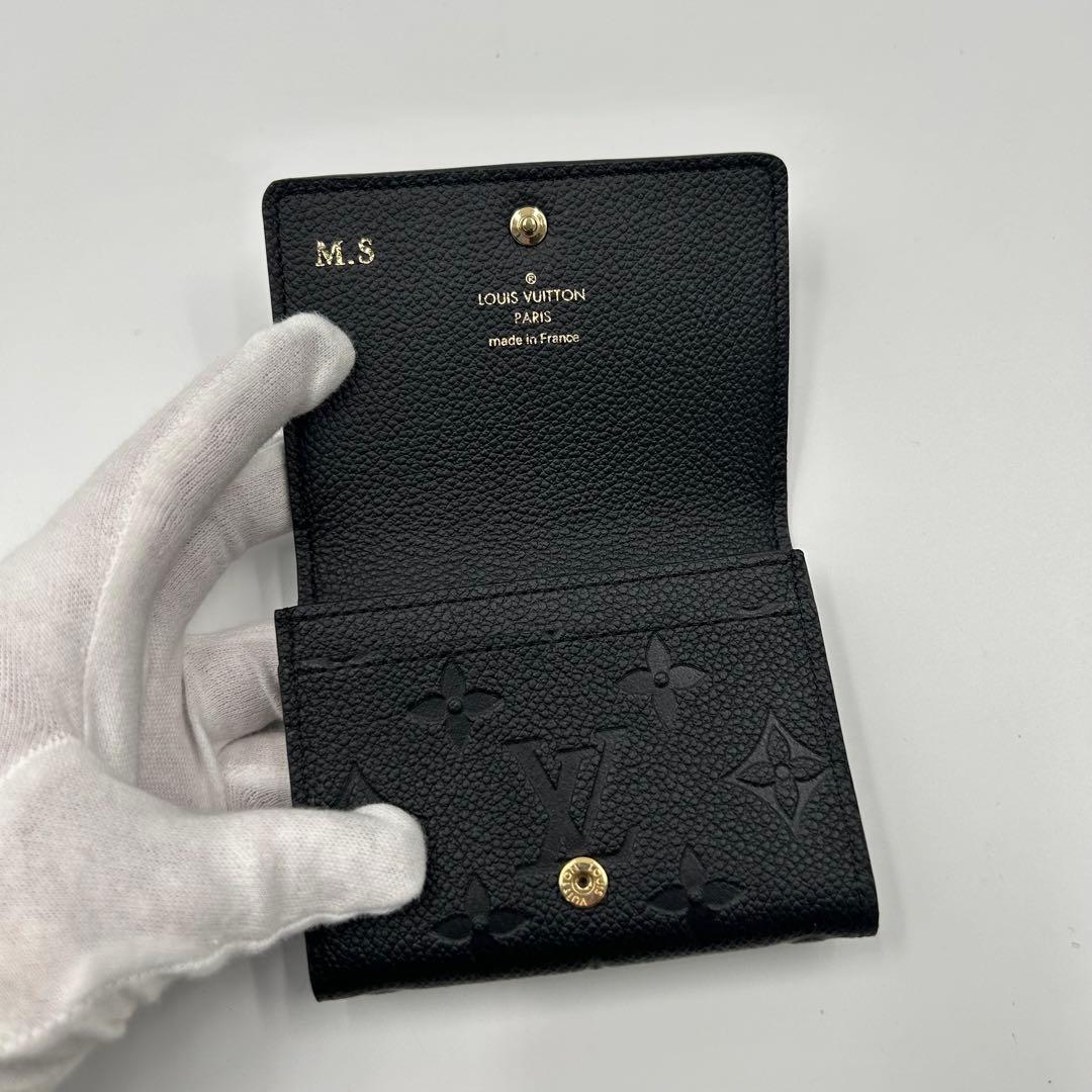 未使用級✨RFID確認済✨ルイヴィトン カードケース　レザー　アンプラント　黒