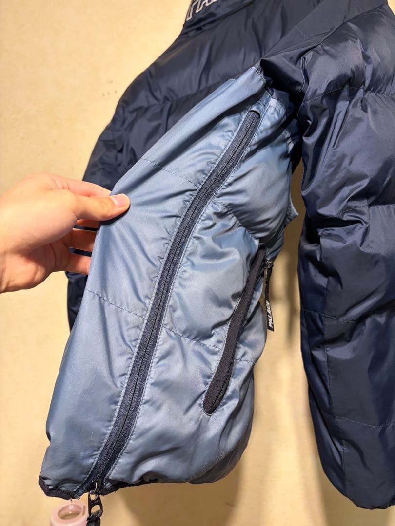 PALACE ダウンジャケット ネイビー アノラック パファージャケット