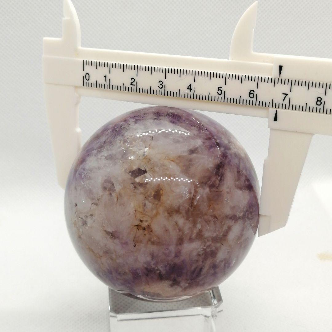 【新品】アメジストのキラキラ結晶の中に花が咲いている綺麗なピンアメ　12-17