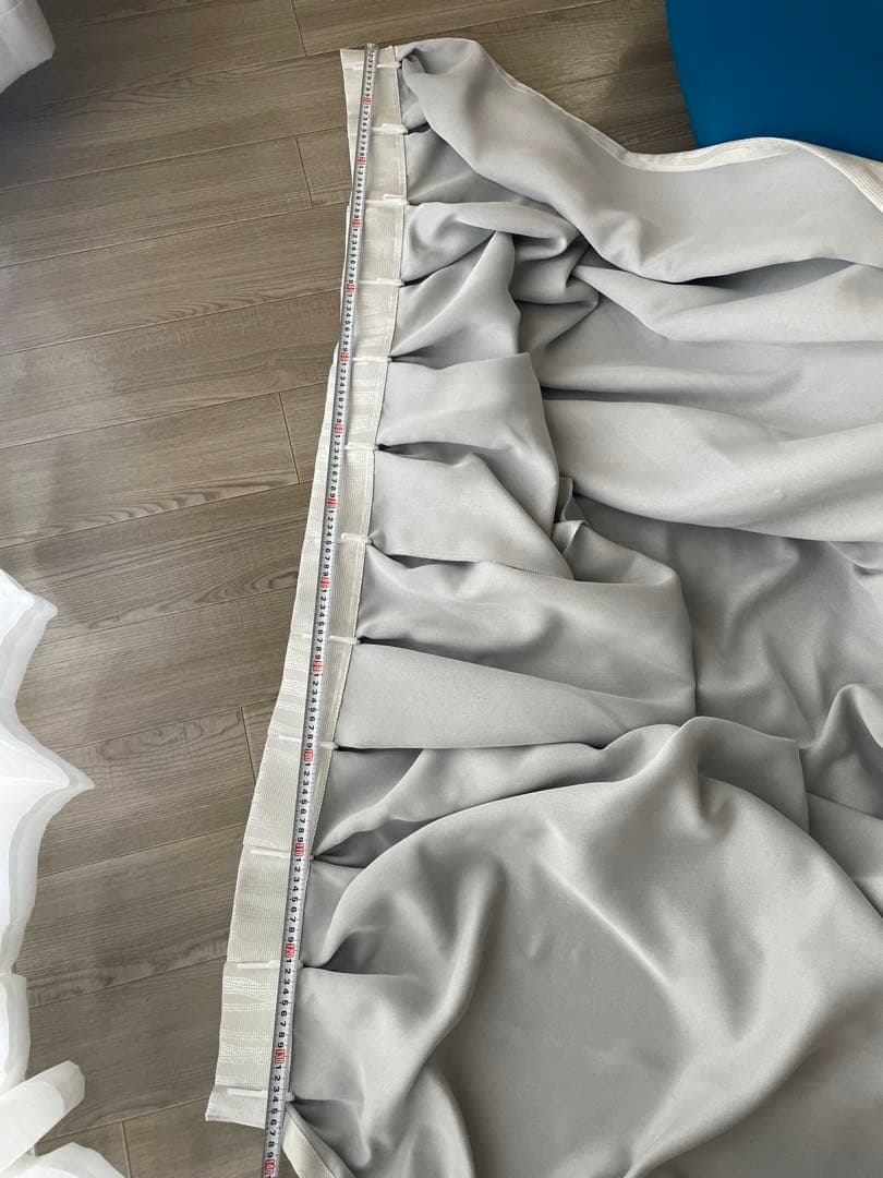 sangetsu グレー プリーツカーテン (カーテン2枚、レース2枚)