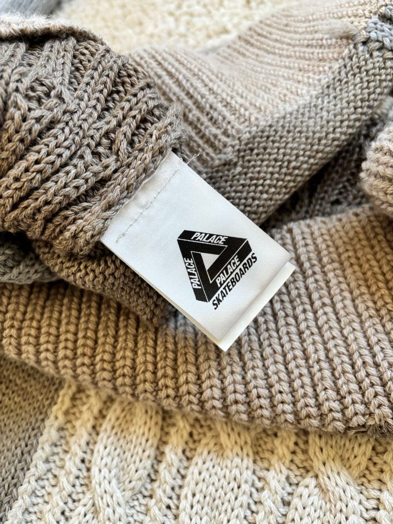 パレススケートボード palace パッチワーク ニット マルチ Sサイズ