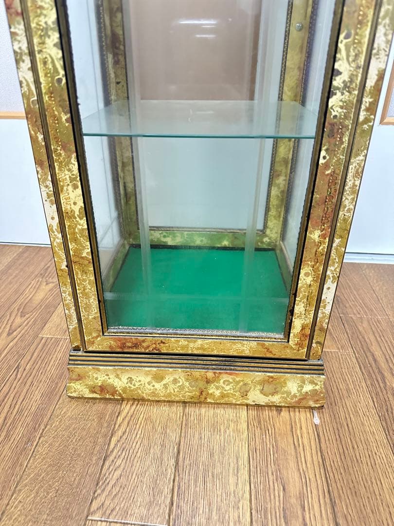 イタリア家具 ガラスショーケース 飾り棚 アンティーク ビンテージ ヴィンテージ