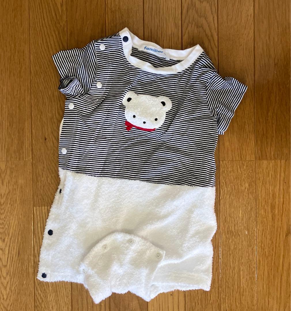 【apipi】familiar 半袖　袖付きロンパース　70