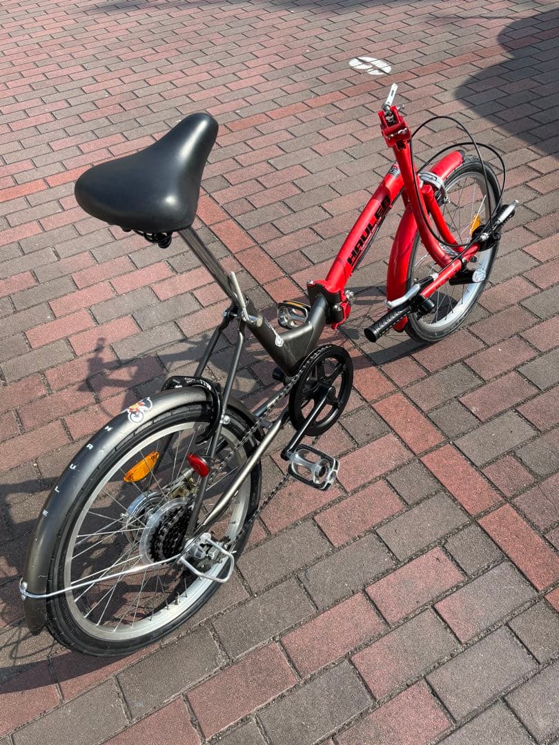 新品タイヤに6段変速機付・折り畳みミニベロ(20㌅)お引取りでも、配達も可能]