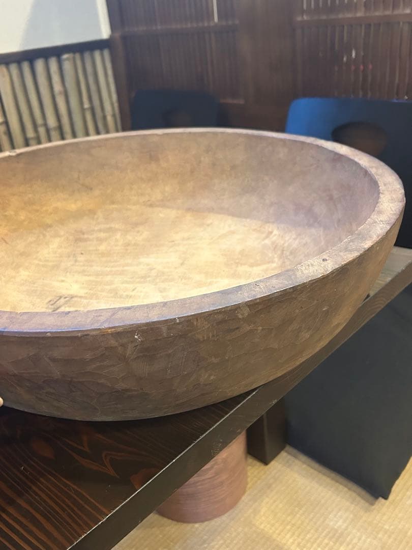 最終値引き❗️こね鉢　木製大きめ直径60