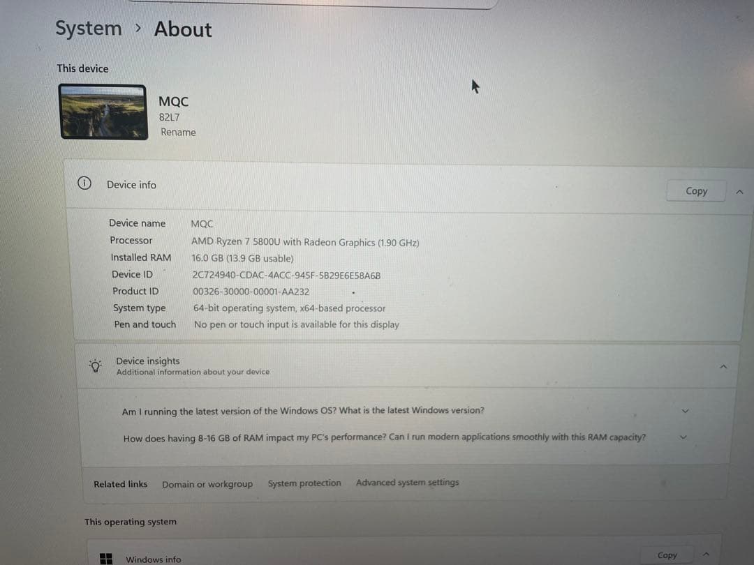 Lenovo IdeaPad 5 Pro｜R7-5800U＋GPU｜16+512