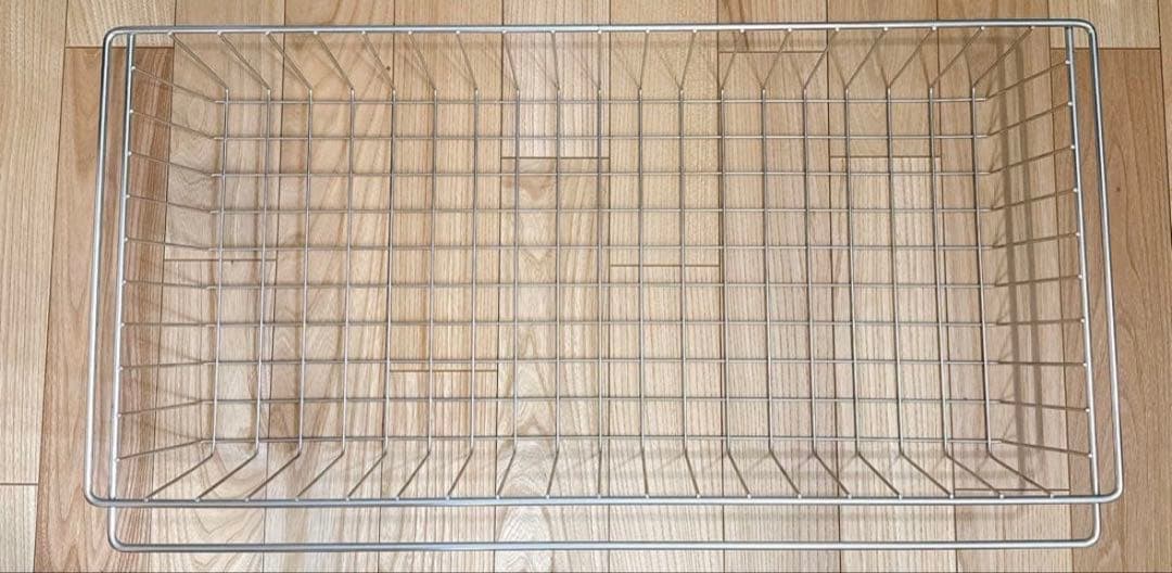 無印良品 ステンレスユニットシェルフ ワイヤーバスケット 4段