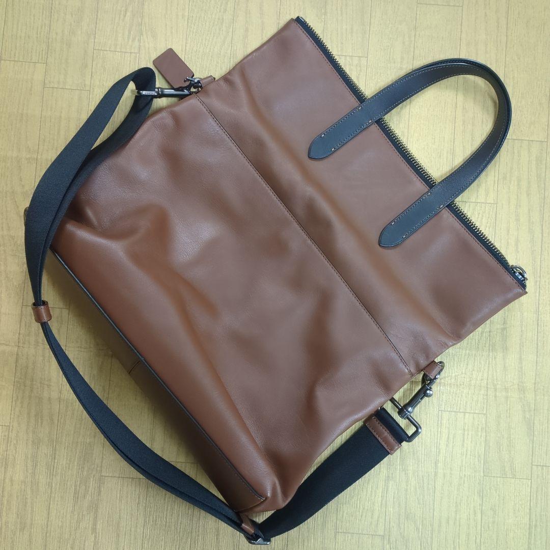 COACH ブラウンレザー トートバッグ