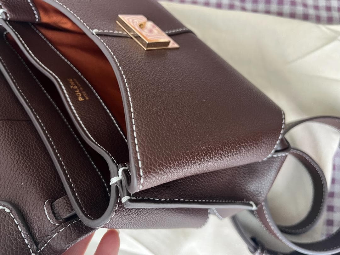 レザー ショルダーバッグ エボニー