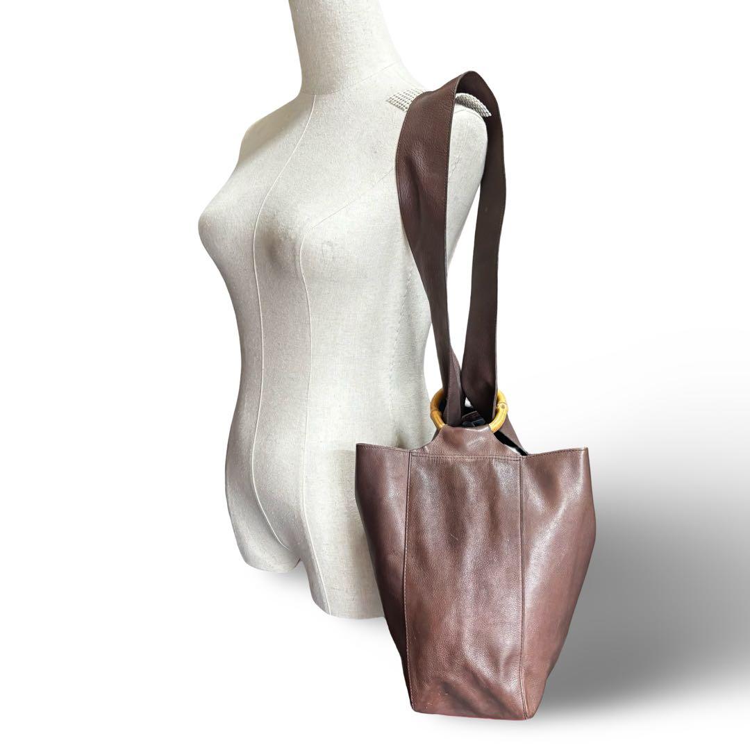 【ヴィンテージ】ヨーガンレール　ショルダーバッグ　オールレザー　ブラウン　肩掛け