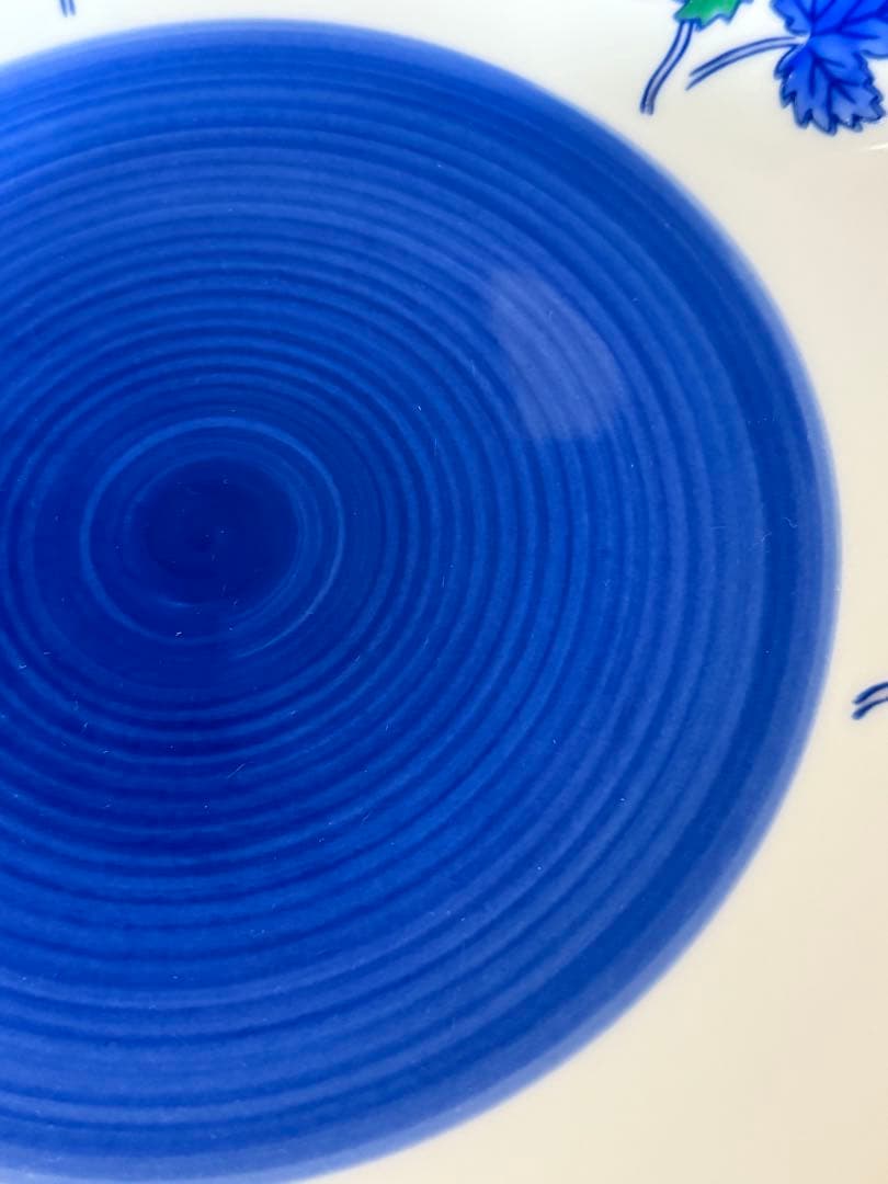 深川製磁　高級ライン　百年庵　大皿　豆彩草葉文　1枚 木箱入り