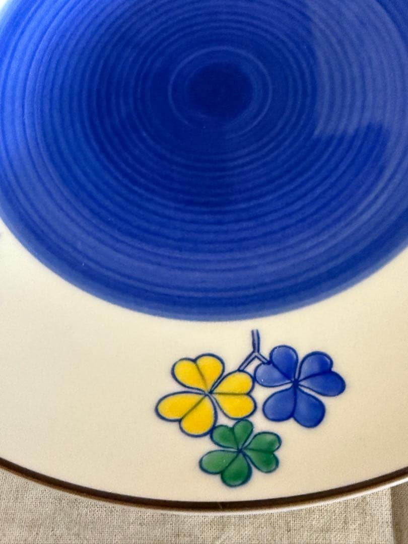 深川製磁　高級ライン　百年庵　大皿　豆彩草葉文　1枚 木箱入り