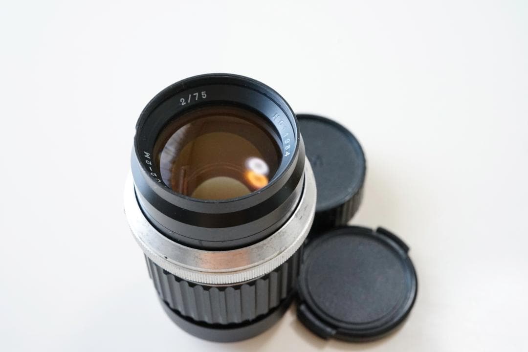 KMZ PO-2-2M 75mm f2 ライカM改 虹ゴースト グルグルボケ