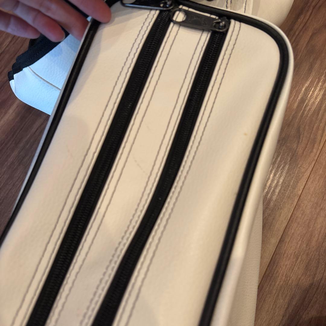 マルボン×ジョーンズ キャディバッグ ホワイト ゴルフ トラ 刺繍