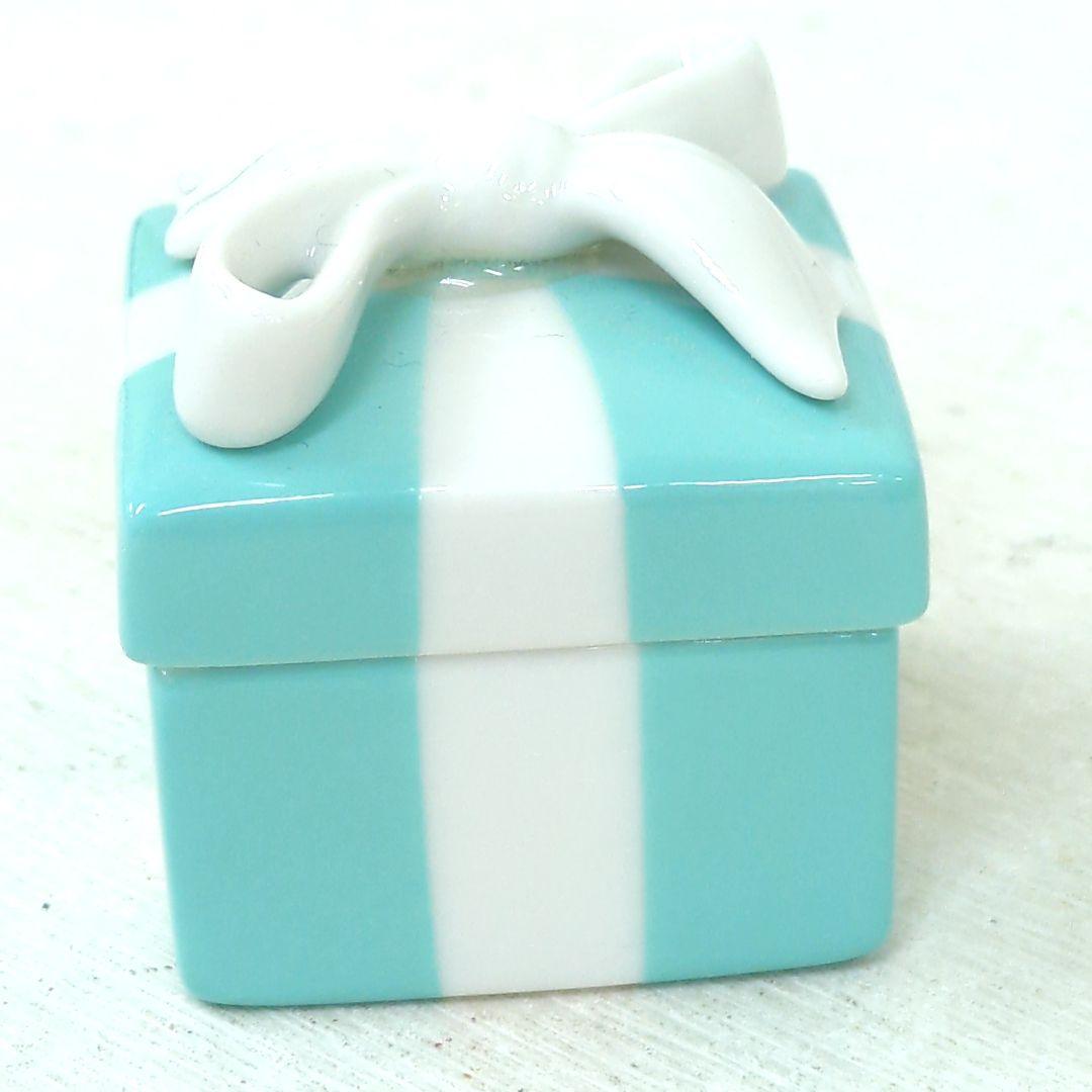 ティファニー ミニ ジュエリーケース 陶器 ブルー Tiffany